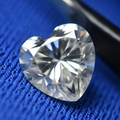 CERTIFIED 1.62 Ct Moissanite Loose Gemstone 1 Pcs VVS1 D Color Heart Cut