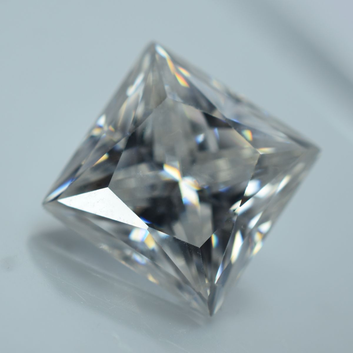 Moissanite 2 Pcs CERTIFIED Gemstone 7.5x7.5 MM VVS1 D Color Pair Of Square Cut