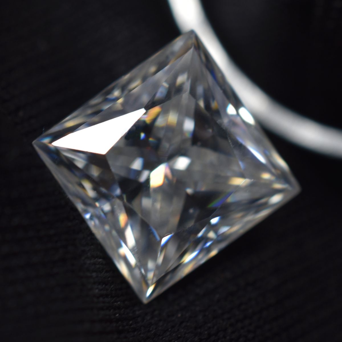 Moissanite 2 Pcs CERTIFIED Gemstone 7.5x7.5 MM VVS1 D Color Pair Of Square Cut