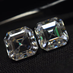 Moissanite 2 Pcs CERTIFIED Gemstone 7.5x7.5 MM VVS1 D Color Pair Of Square Cut