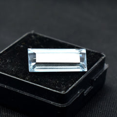 Natural Light Blue Sapphire Rare Baguette Cut 7.30 Ct CERTIFIED Loose Gemstone.