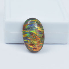 Natural Opal Multi-Color Oval Cut CERTIFIED 12.05 Carat Loose Gemstone