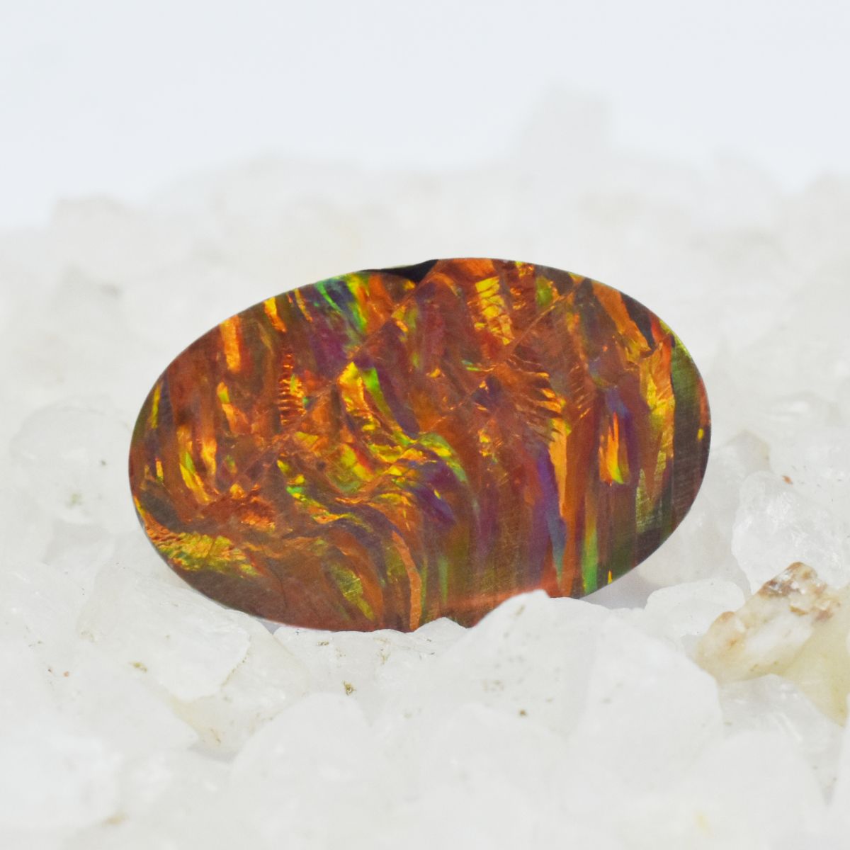 Natural Opal Multi-Color Oval Cut CERTIFIED 12.05 Carat Loose Gemstone