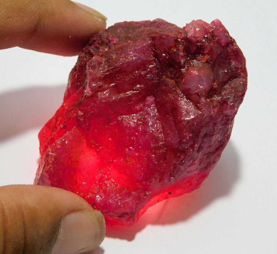 Best Offer 1000 Ct + Certified Ruby Natural Uncut Untreated Pigeon Blood Red Ruby Raw Big Chunk Rough Gems From Africa URZ