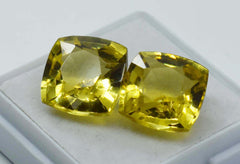 Ring Size Natural 18 Ct CERTIFIED Yellow Sapphire Cushion Shape Loose Gemstone