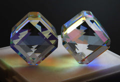 A++ Mystic Topaz Loose GEmstones Certified 235 Ct Cube Shape