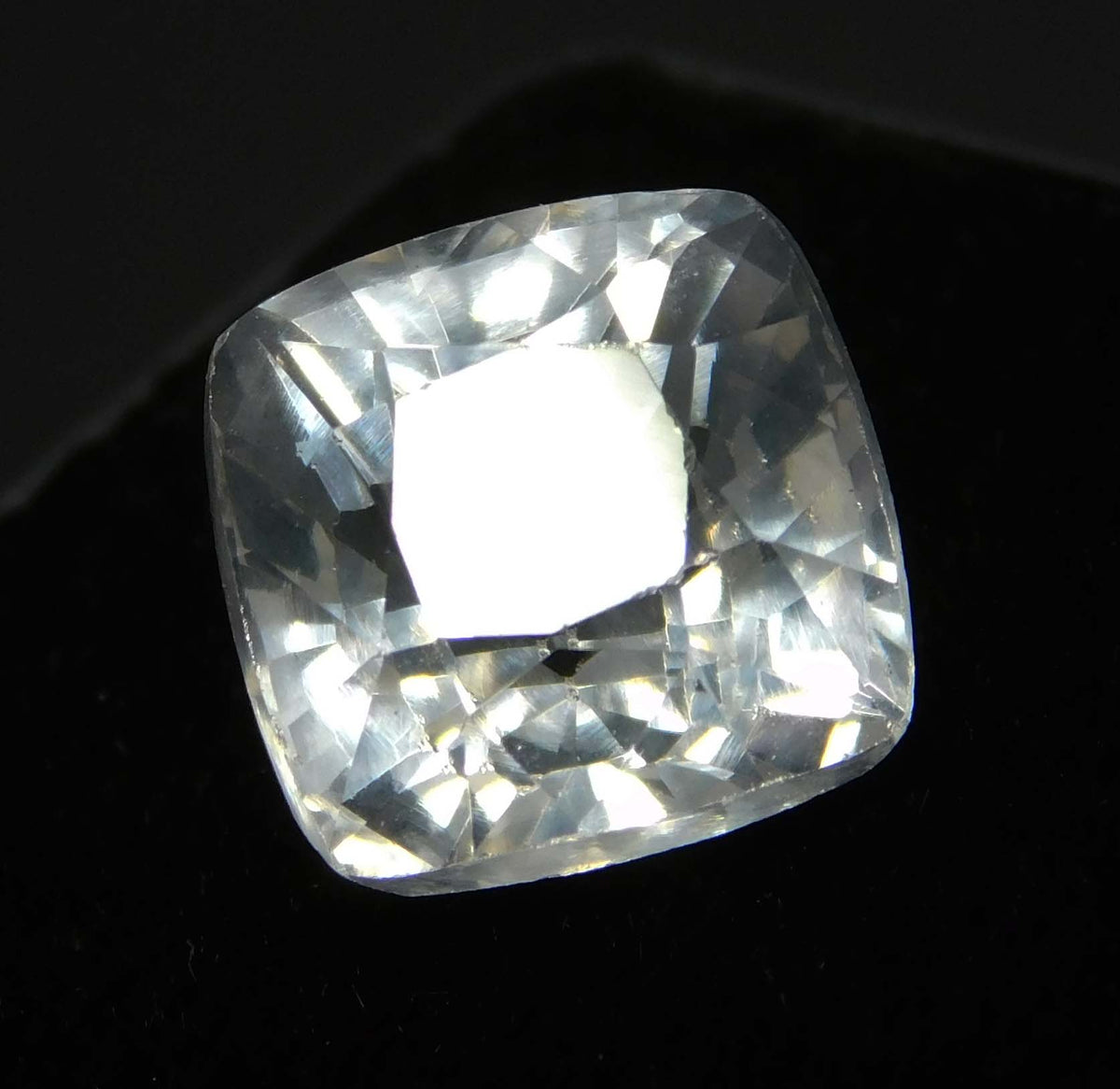 5 Ct Natural White Sapphire Cushion Shape Certified Loose Gemstones