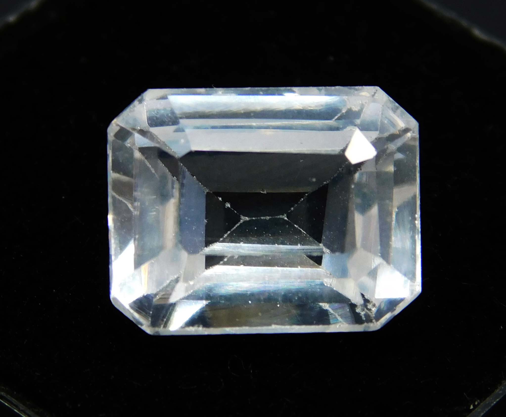 Natural Sapphire White Emerald Shape 7.21 Ct Certified Loose Gemstones