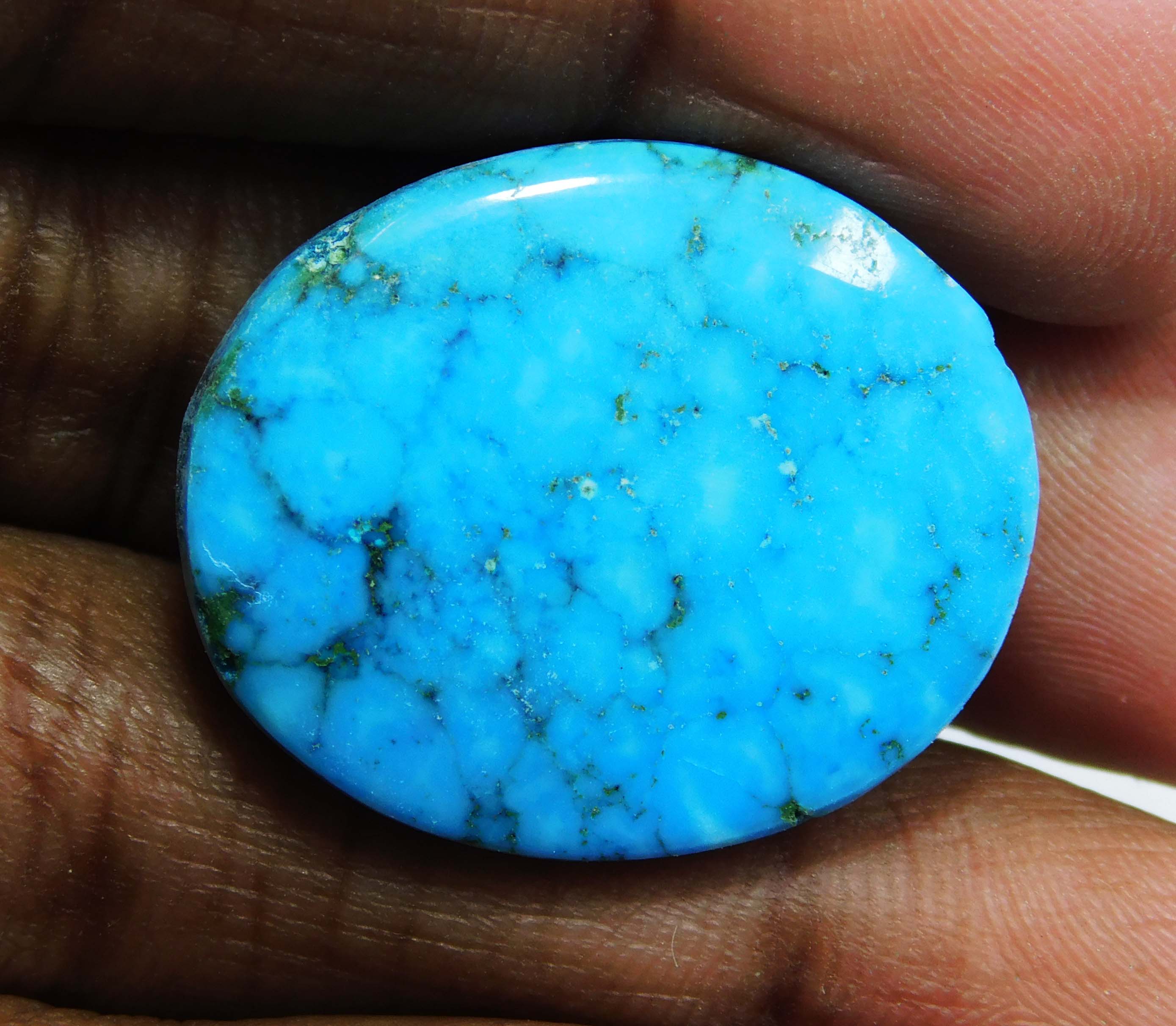 34.00 Ct Natural Blue Turquoise Oval Shape CERTIFIED Loose Gemstones