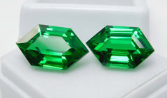 Natural Tourmaline Green Fancy Shape 18 Ct Certifeid Loose Gemstones Pair