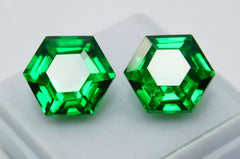 Natural Tourmaline Green Fancy Shape 20 Ct Certifeid Loose Gemstones Pair