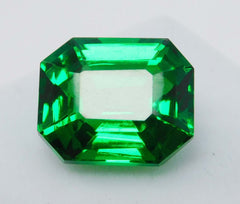 Natural Genuine Tourmaline Green Emerald Cut 10.75 Ct CERTIFIED Loose Gemstone