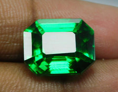 Natural Genuine Tourmaline Green Emerald Cut 10.75 Ct CERTIFIED Loose Gemstone