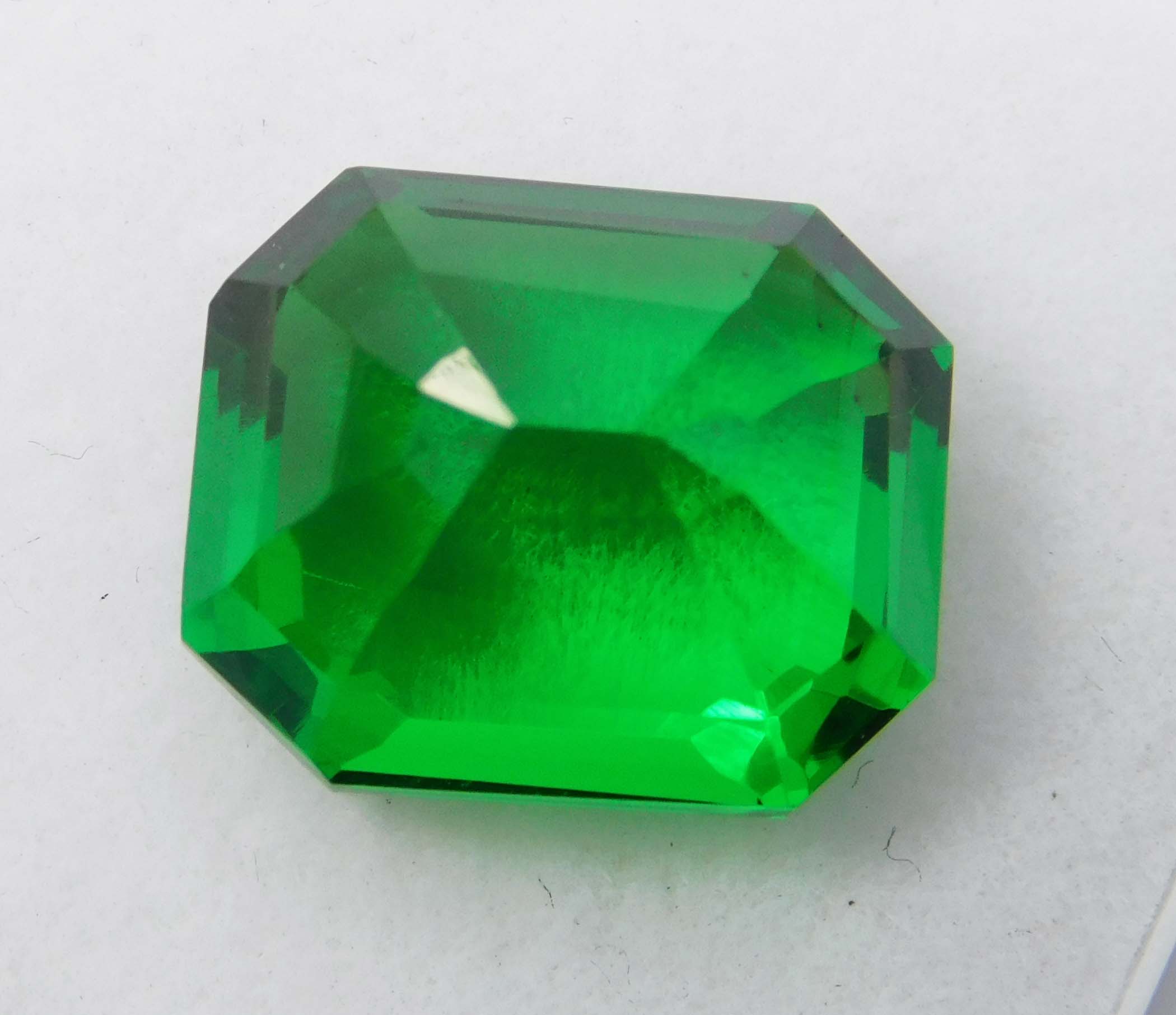 Natural Genuine Tourmaline Green Emerald Cut 10.75 Ct CERTIFIED Loose Gemstone