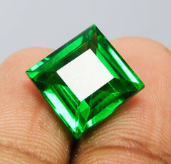 Natural Tourmaline Green Square Shape 9 Ct Certifeid Loose Gemstones