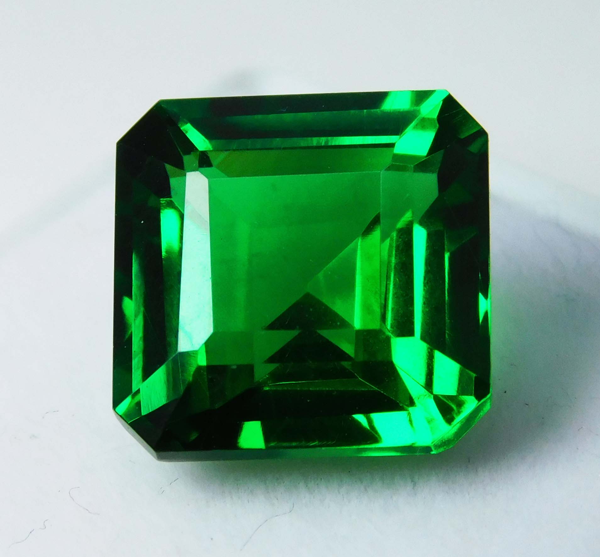 9 Ct Natural Tourmaline Green Square Emerald Shape CERTIFIED Loose Gemstones