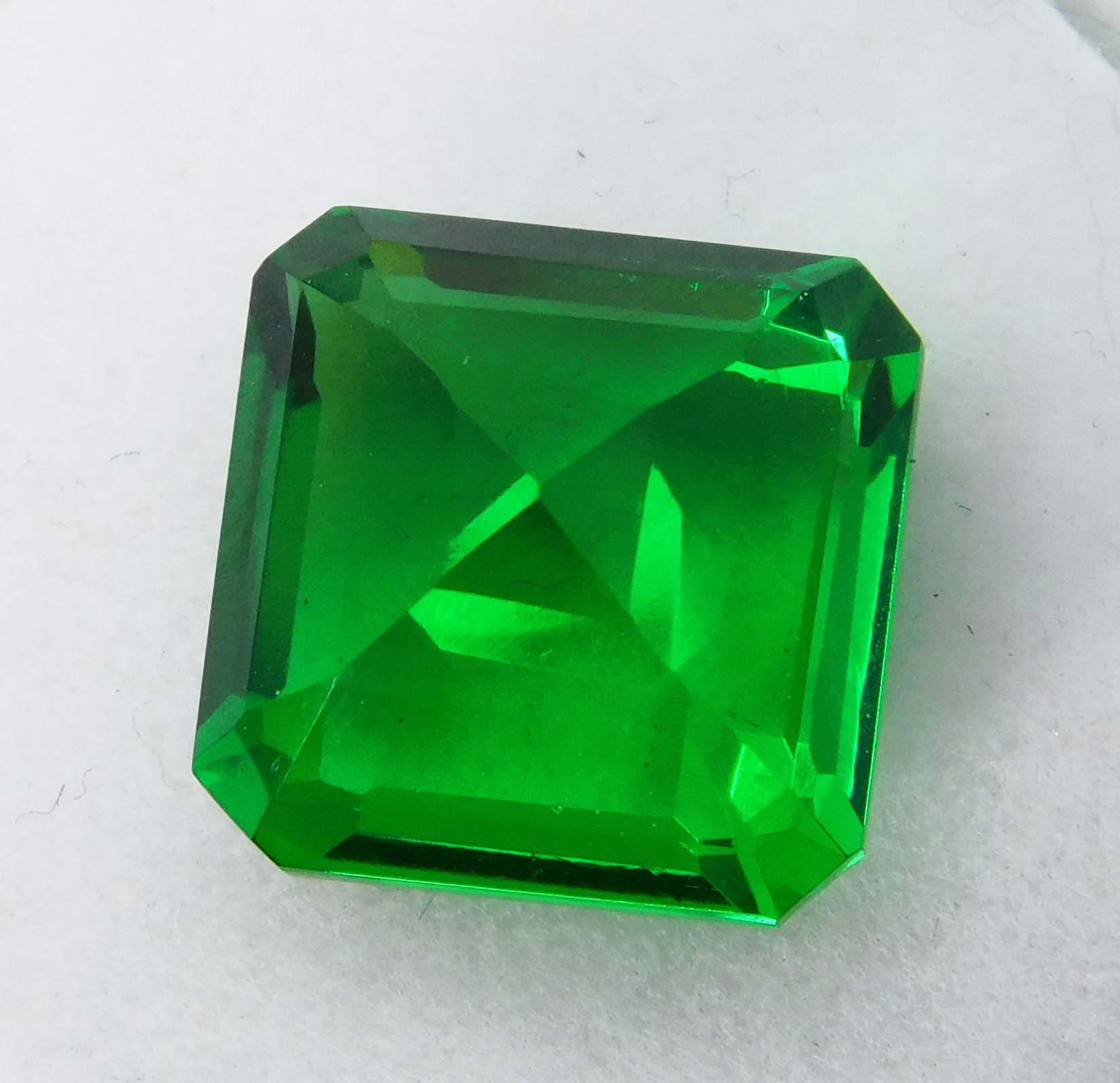 9 Ct Natural Tourmaline Green Square Emerald Shape CERTIFIED Loose Gemstones