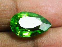 Natural Peridot Green Pear Cut 9.27 Ct CERTIFIED Loose Gemstone