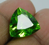 Stunning 9.90 Ct Peridot – Certified Natural Green Trillion Cut Loose Gemstone