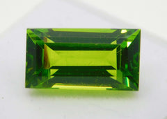 Natural CERTIFIED Green Peridot 10.20 Ct Baguette Cut Loose Gemstones