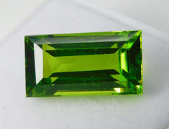 Natural CERTIFIED Green Peridot 10.20 Ct Baguette Cut Loose Gemstones