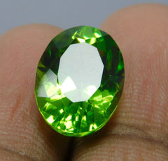 9.75 Ct Natural Oval Cut Authentic CERTIFIED Rare Peridot Green Loose Gemstone