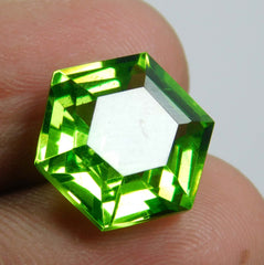 Natural Peridot Green Fancy Cut 8.40 Ct Beautiful CERTIFIED Loose Gemstone