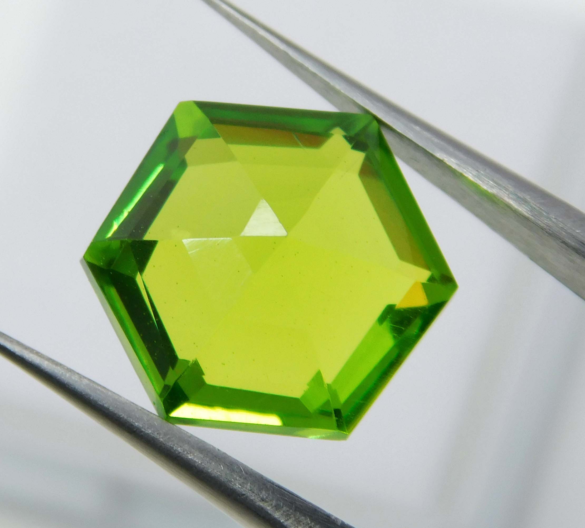 Natural Peridot Green Fancy Cut 8.40 Ct Beautiful CERTIFIED Loose Gemstone