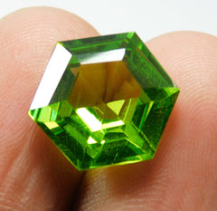 Natural Peridot Green Fancy Cut 8.40 Ct Beautiful CERTIFIED Loose Gemstone