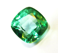 10.32 Ct Natural Tourmaline Loose Gemstone CERTIFIED Green Square Cushion Cut