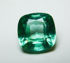 10.32 Ct Natural Tourmaline Loose Gemstone CERTIFIED Green Square Cushion Cut