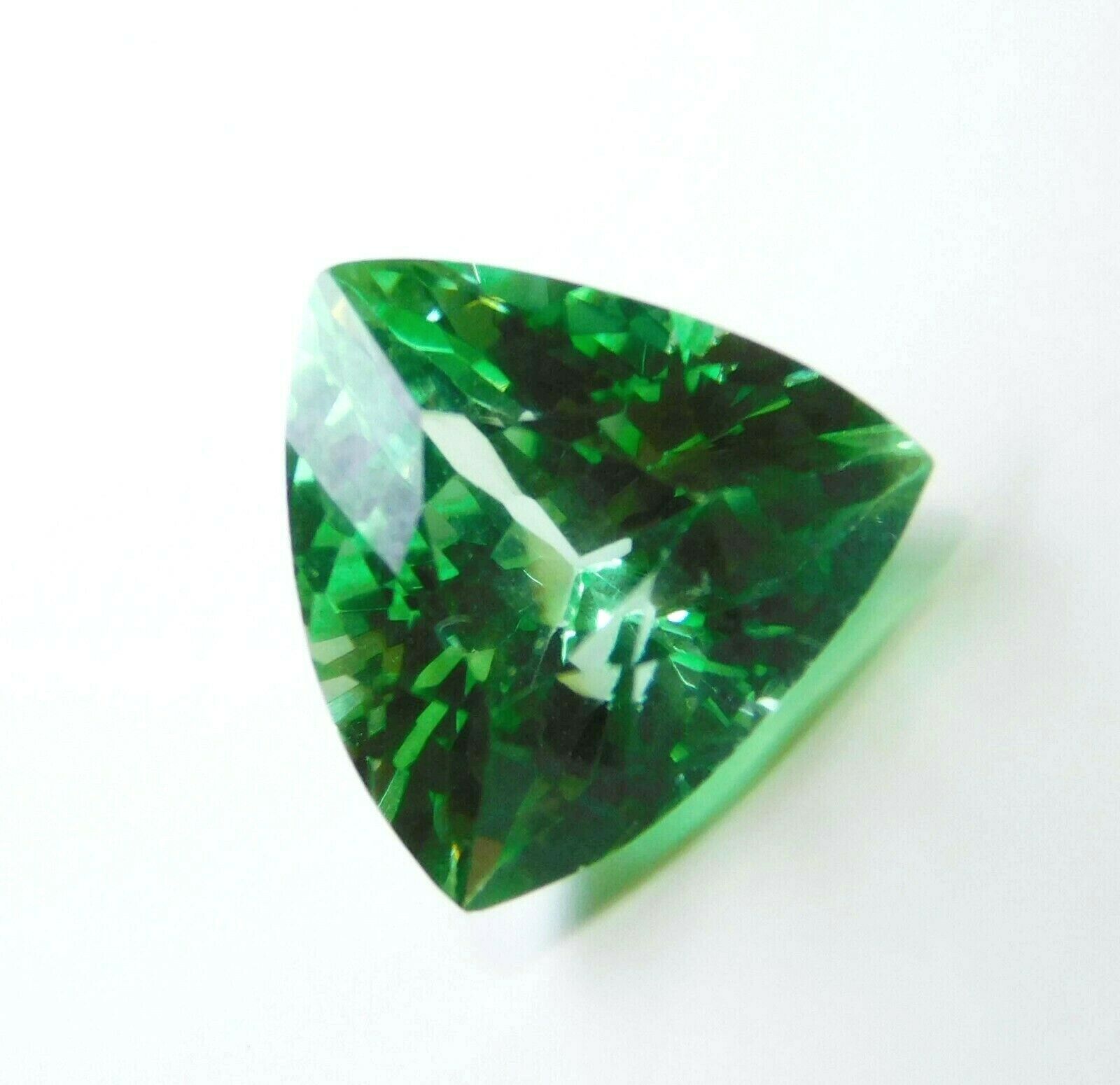 8 Ct Natural Tourmaline Gemstone Loose Certified Green Trillion STUNNING Gem