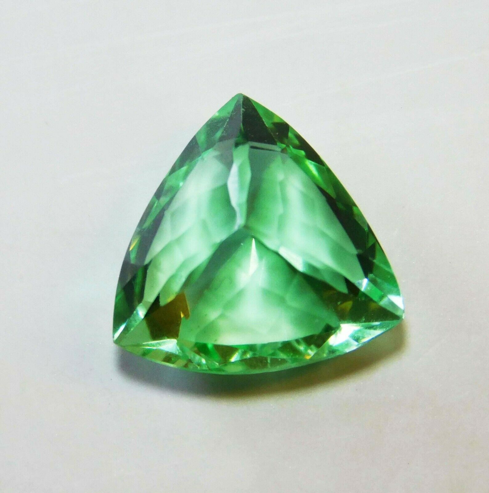 8 Ct Natural Tourmaline Gemstone Loose Certified Green Trillion STUNNING Gem