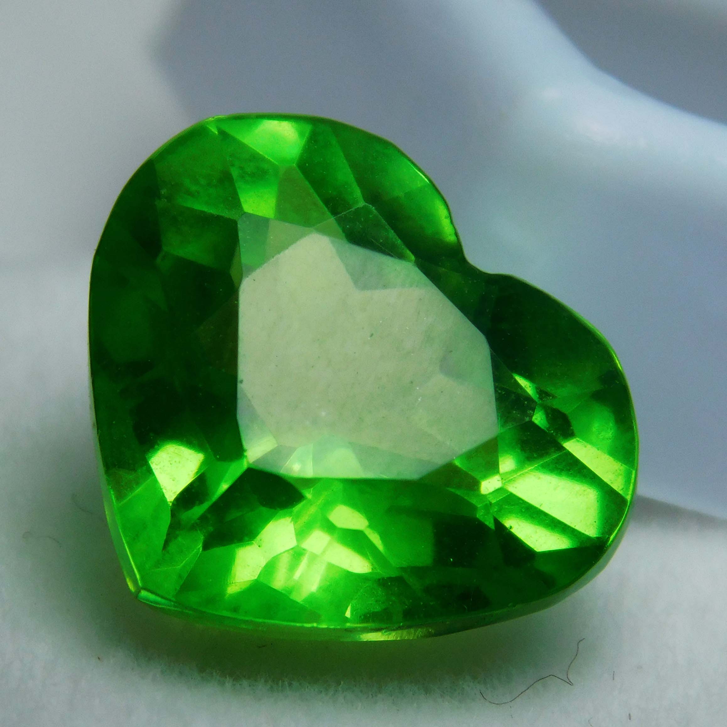 Natural Peridot Heart Shape 11 Carat Certified Loose Gemstone Ring Size Gem