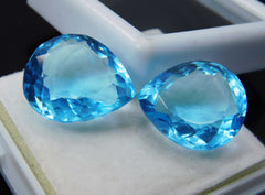 A++ 30 Carat Pear Cut Ocean Blue Aquamarine CERTIFIED Natural Loose Gemstone