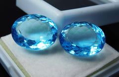 Oval Shape 31 Ct Natural Ocean Certified Loose Gemstone A++ Aquamarine Blue