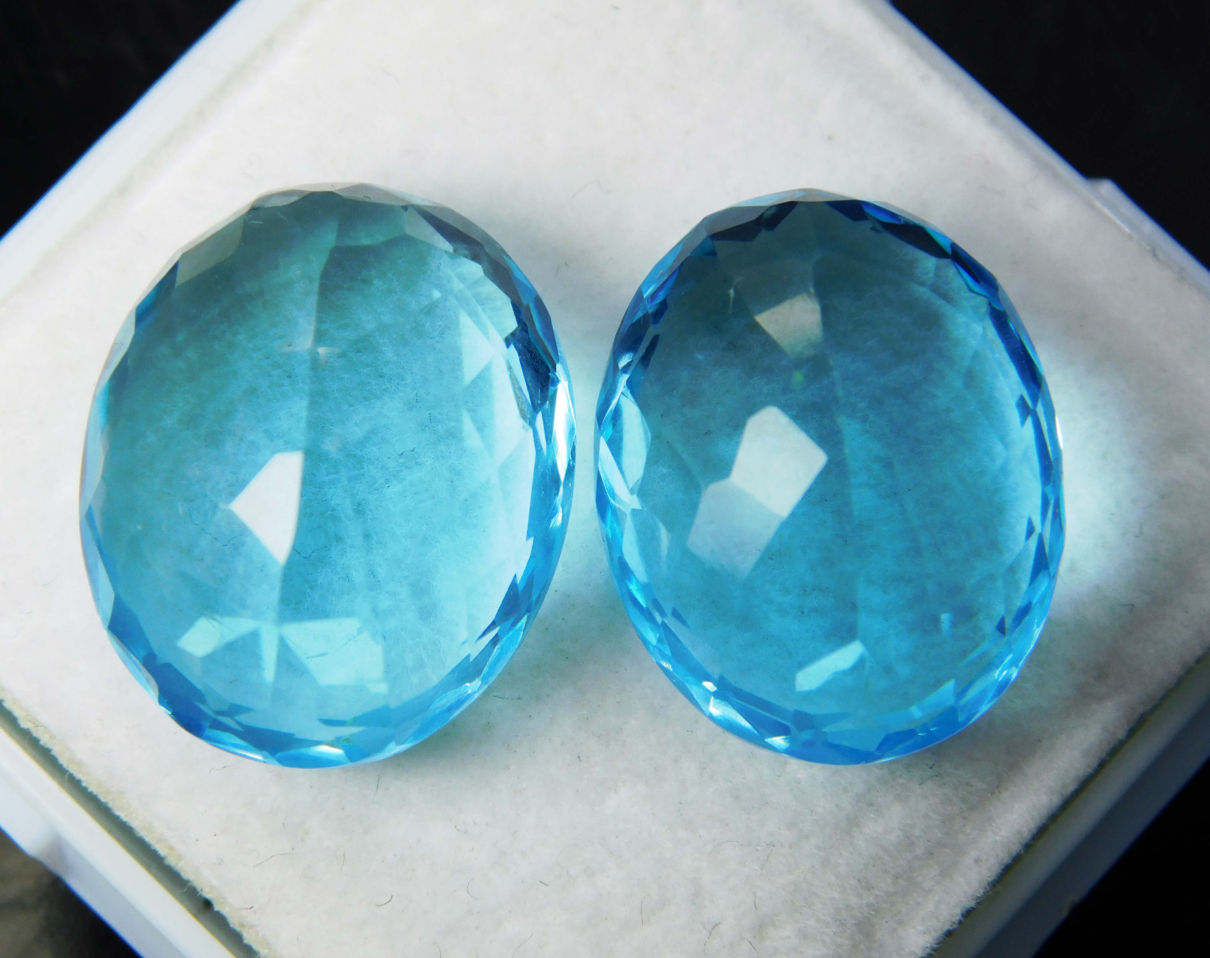 Oval Shape 31 Ct Natural Ocean Certified Loose Gemstone A++ Aquamarine Blue