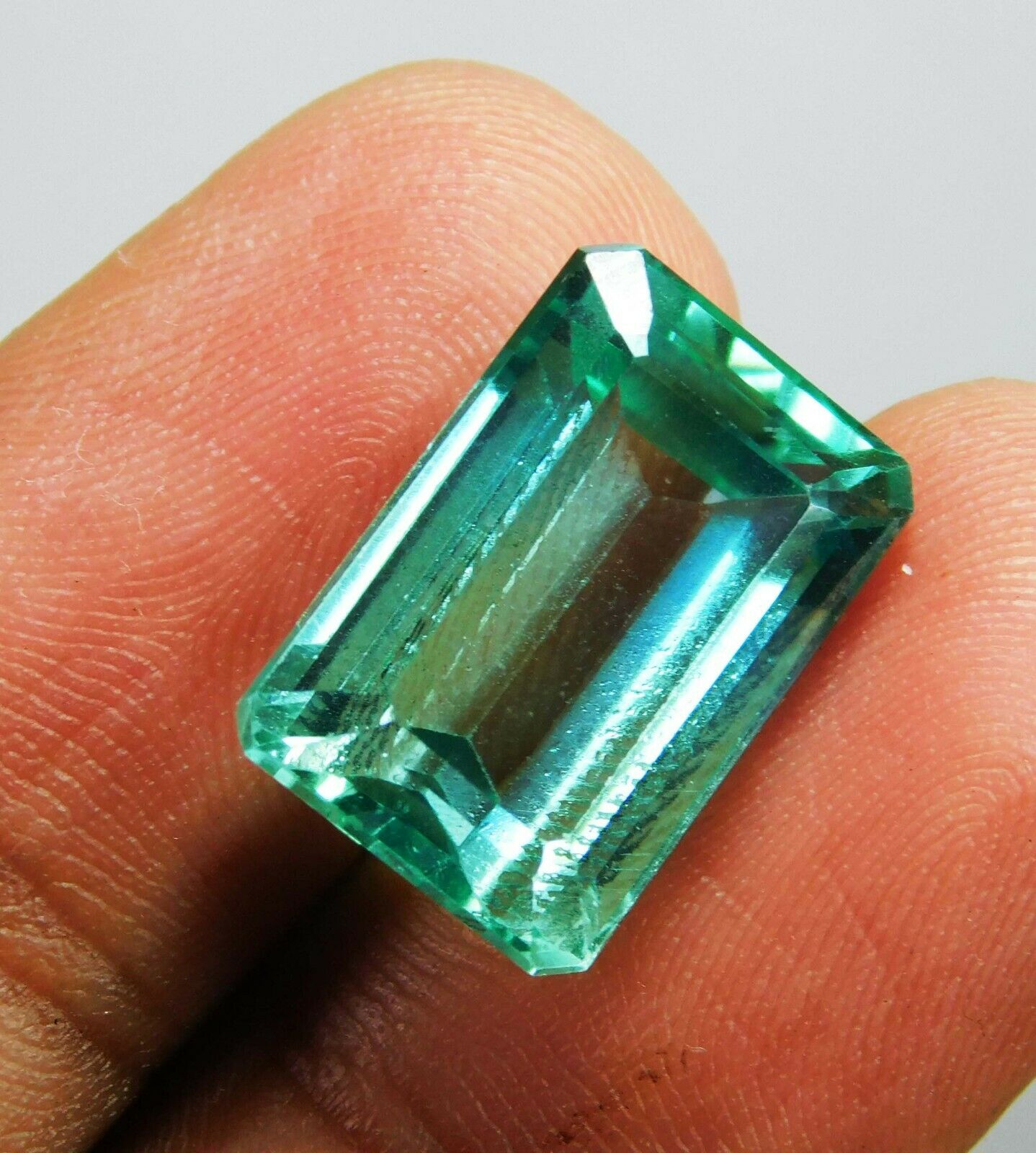 CERTIFIED 10.00 Ct Natural Amazing Green Tourmaline Emerald Cut Loose Gemstone