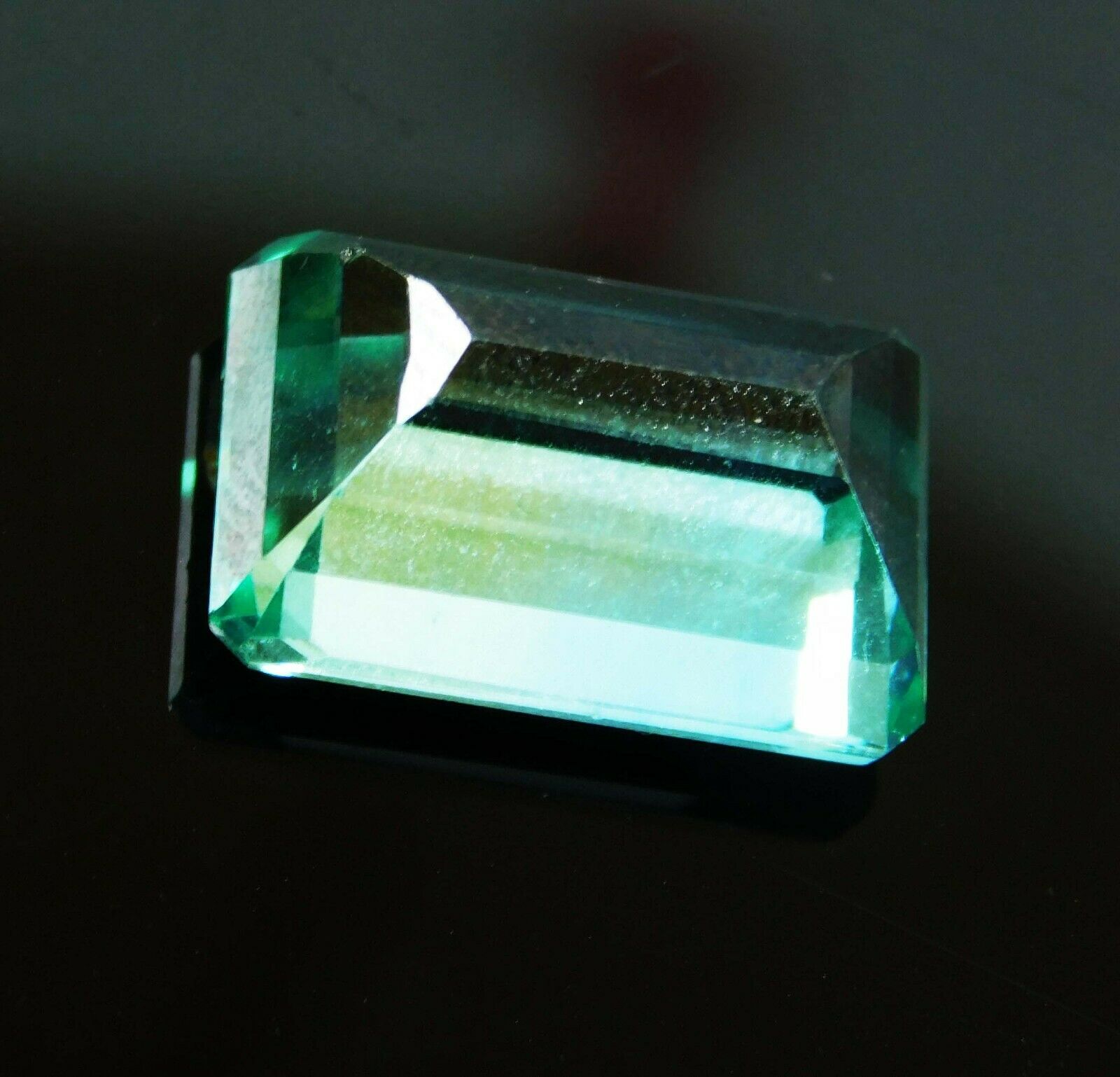 CERTIFIED 10.00 Ct Natural Amazing Green Tourmaline Emerald Cut Loose Gemstone