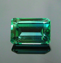 CERTIFIED 10.00 Ct Natural Amazing Green Tourmaline Emerald Cut Loose Gemstone