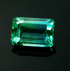 CERTIFIED 10.00 Ct Natural Amazing Green Tourmaline Emerald Cut Loose Gemstone