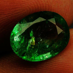 Oval Shape Green Emerald 1 Carat Natural Certified Colombian Loose Gemstone