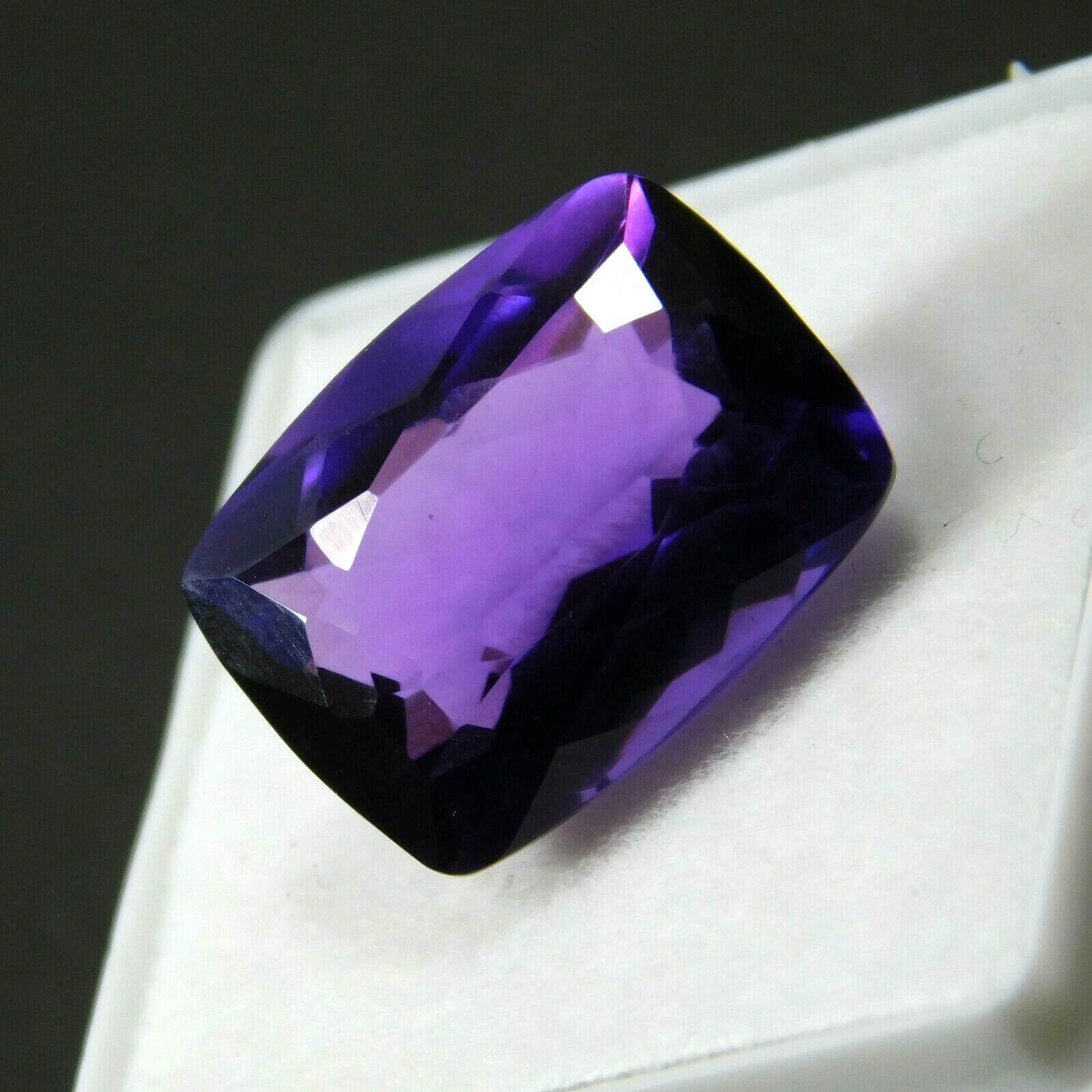 Natural Amethyst 8.00 Carat Gemstone Brazilian Purple Cushion Cut CERTIFIED