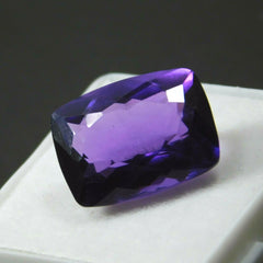 Natural Amethyst 8.00 Carat Gemstone Brazilian Purple Cushion Cut CERTIFIED