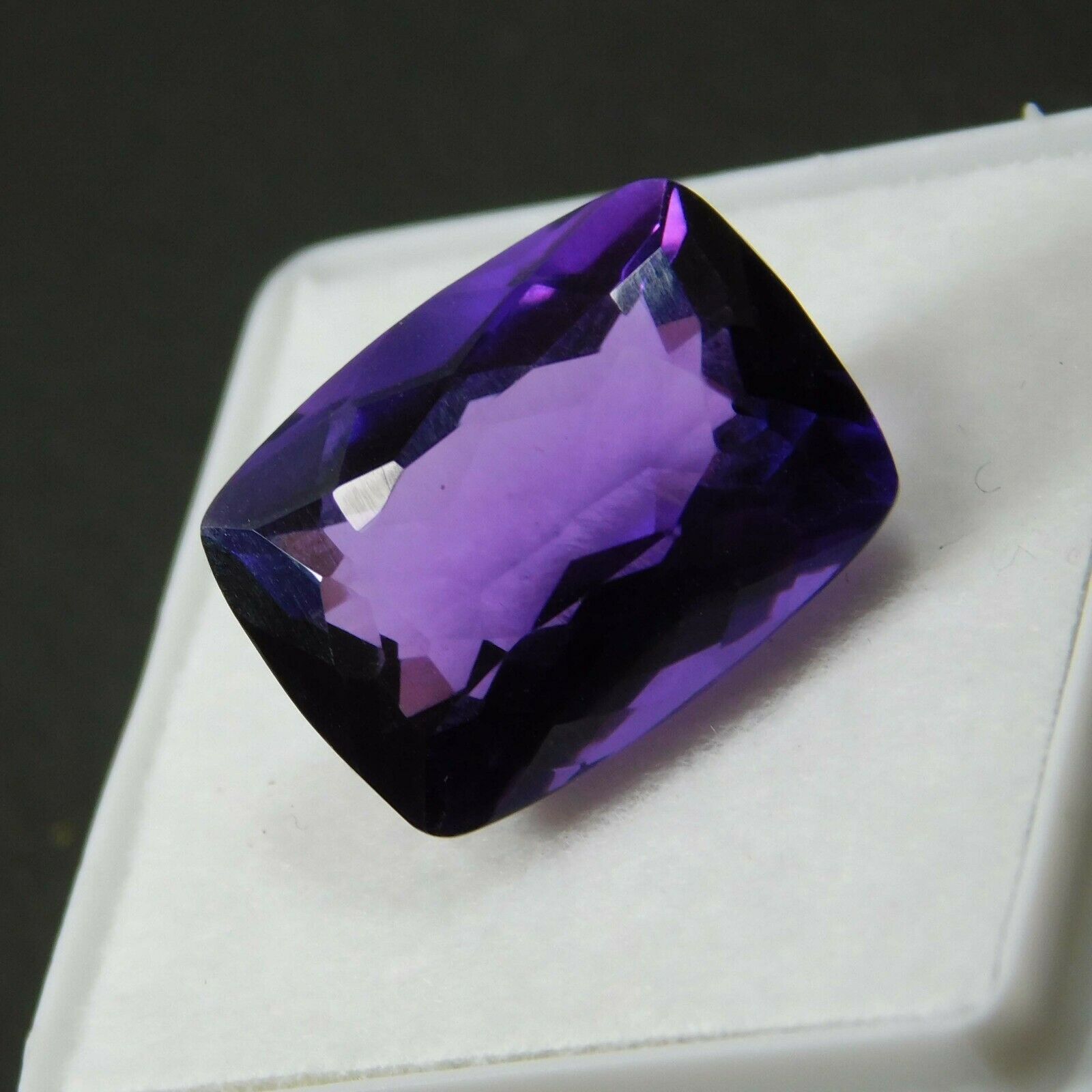 Natural Amethyst 8.00 Carat Gemstone Brazilian Purple Cushion Cut CERTIFIED