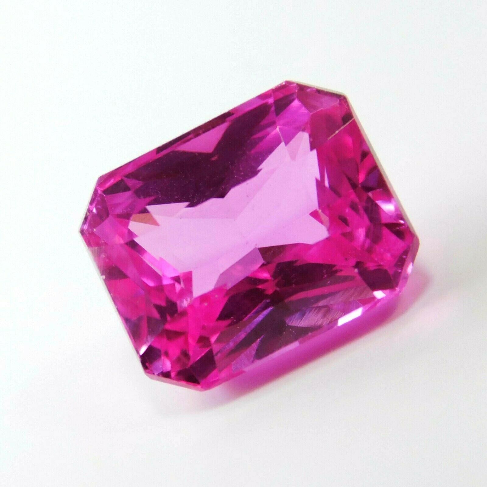 Natural Tourmaline Pink Perfect Cut CERTIFIED Emerald Cut 8 Ct Loose Gemstone