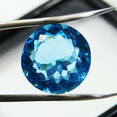 Natural Ocean Blue Ring Size 9 Ct Loose  Aquamarine CERTIFIED Round Cut Gemstone