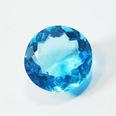 Natural Ocean Blue Ring Size 9 Ct Loose  Aquamarine CERTIFIED Round Cut Gemstone