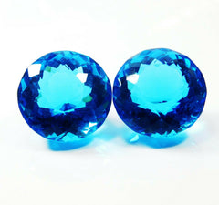 Blue Round Cut CERTIFIED 106 Carat AAA++ Aquamarine Ocean Loose Gemstone