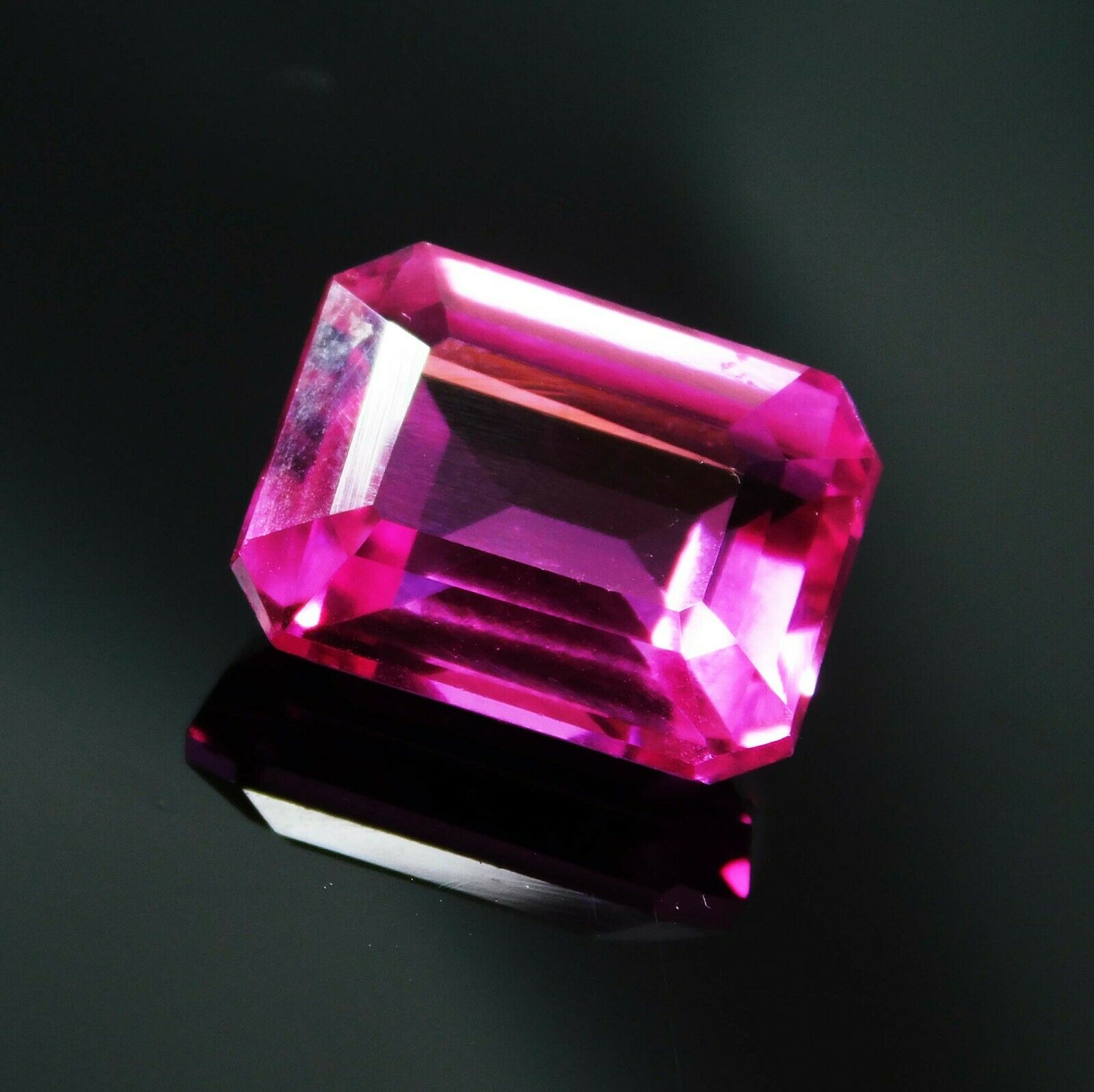 Natural Precious Pink Tourmaline CERTIFIED Emerald Cut 11 Ct Loose Gemstones